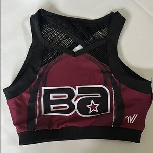 Brandon All Stars BA Mesh Sports Bra Practice Gear Maroon BSB